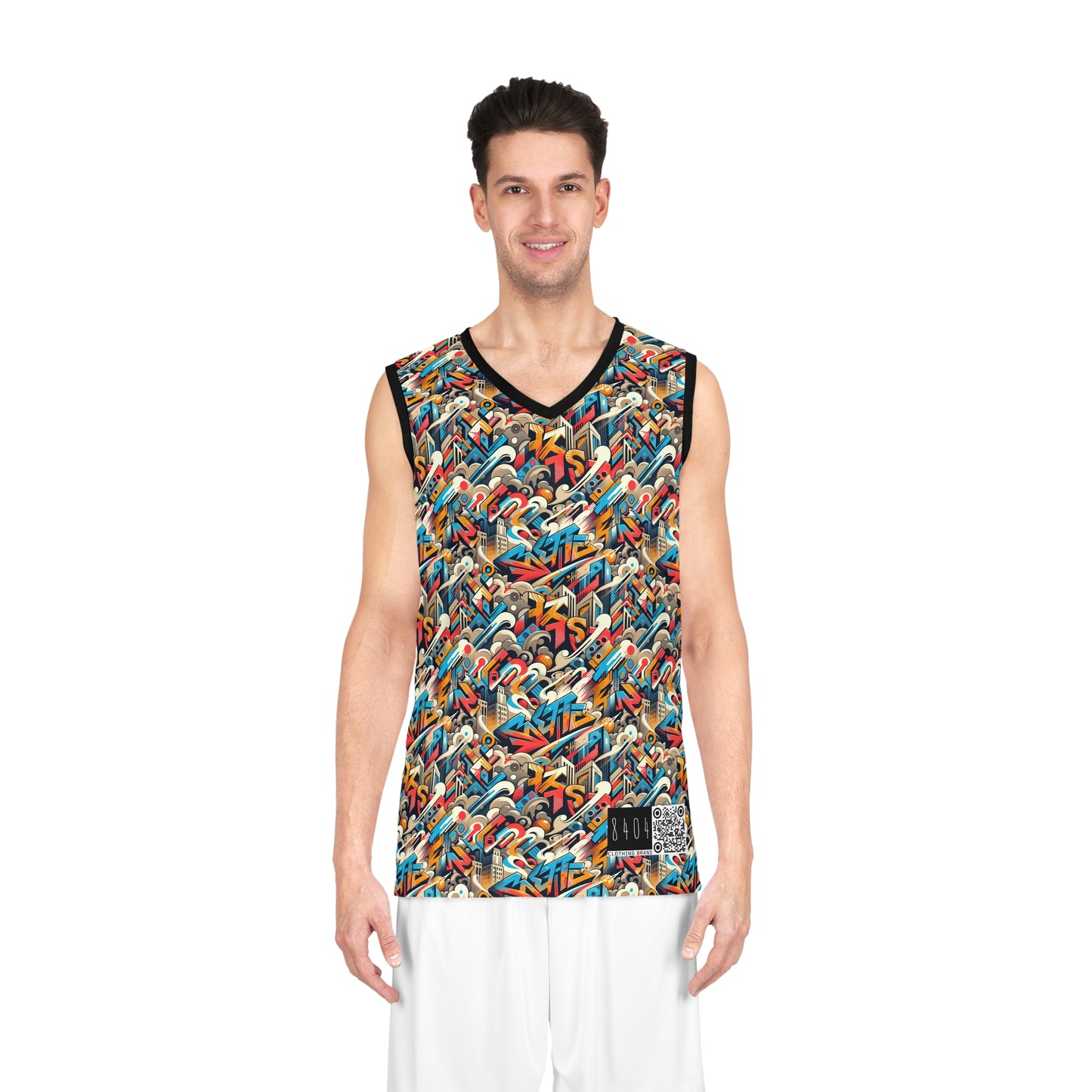 Neo-Traditional Street Art Modern Street Art Fusion Basketball Jersey - 8404 Design-44