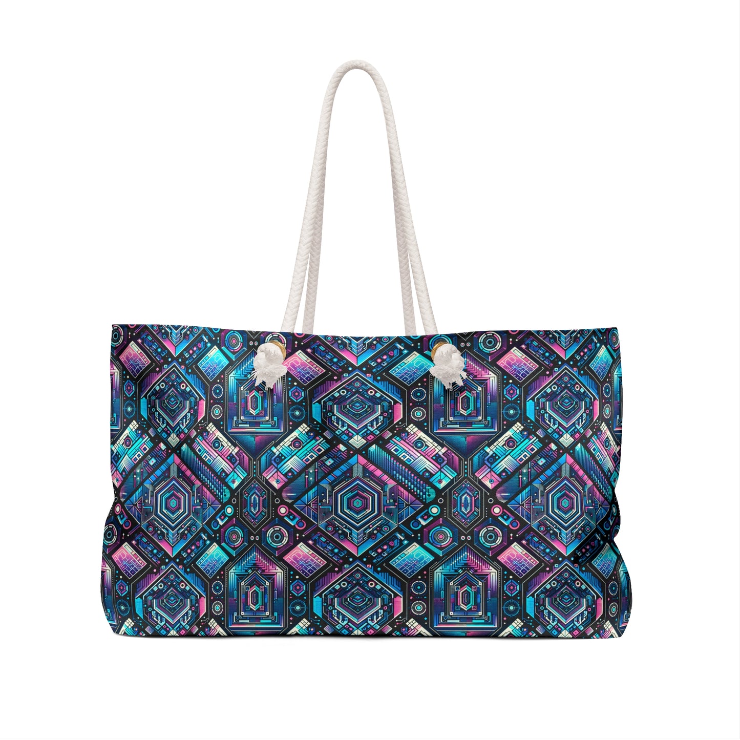 Digital Dreamland Futuristic Tech Aesthetic Weekender Bag - 8404 Design-46