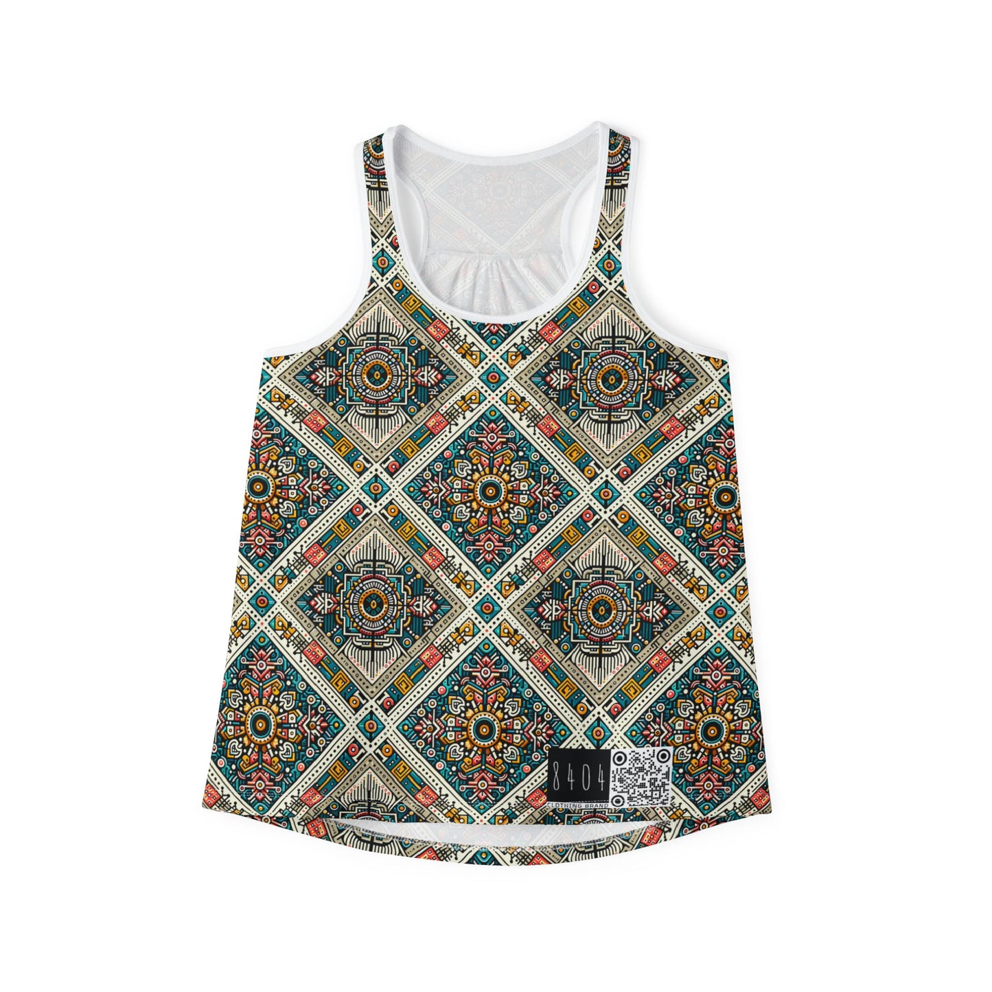 Cultural Fusion Tech Blend of Cultural Heritage With Tech-Inspired Elements Women's Tank Top - 8404 Design-64