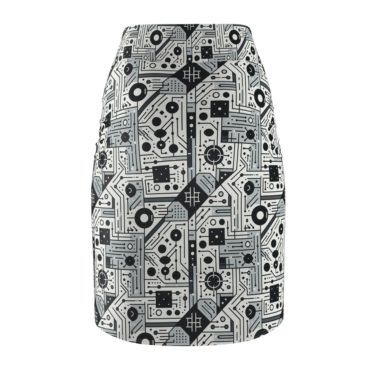 Digital Minimalism Minimalist Tech Women's Pencil Skirt - 8404 Design-48
