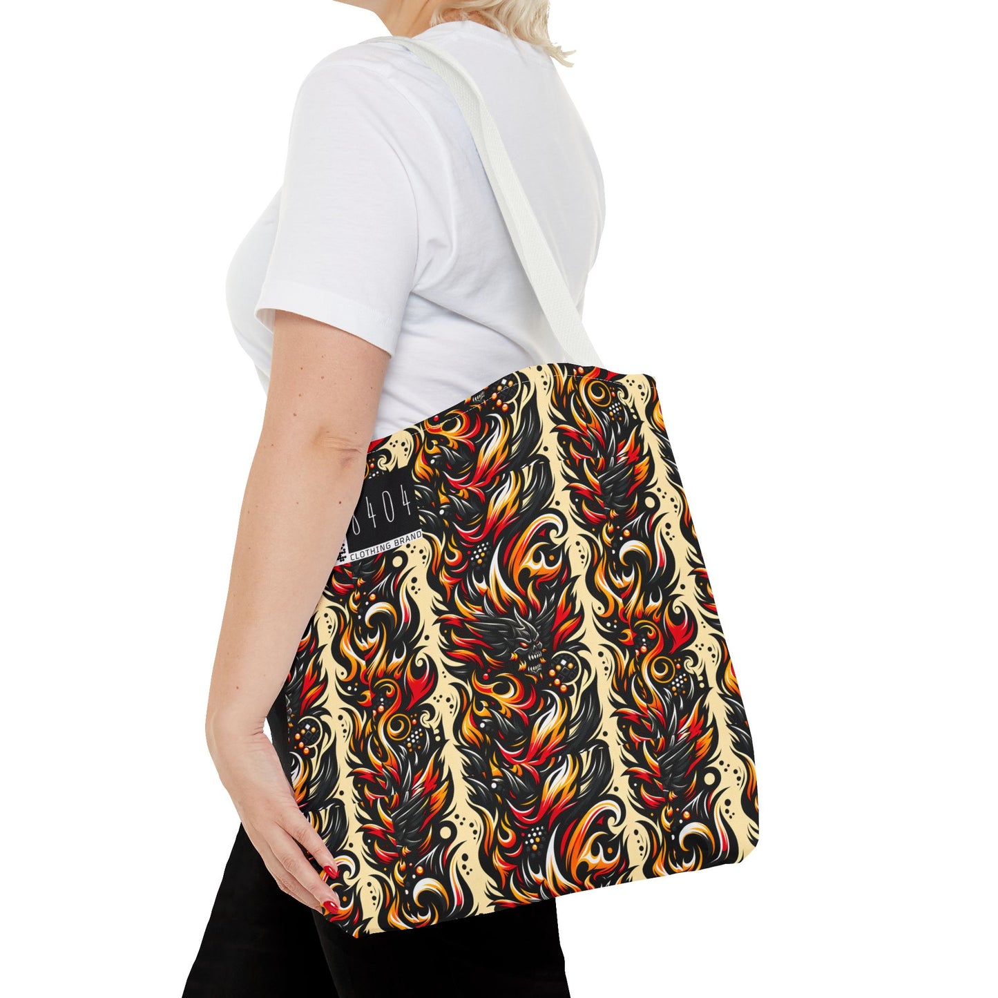 Flame Graphics Maximalist Streetwear Tote Bag - 8404 Design-65