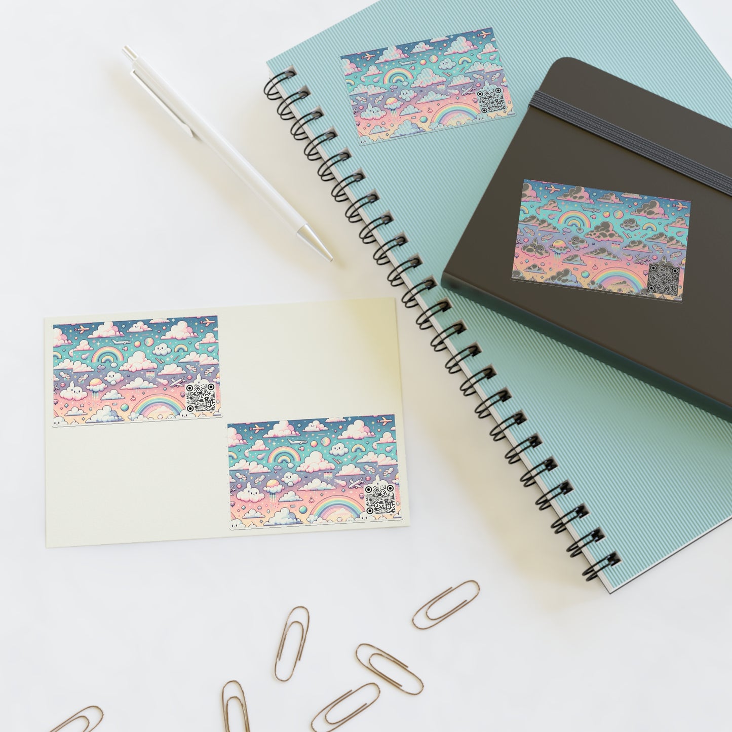 Digital Dreamland Whimsical and Nostalgic Streetwear With a Digital Twist Sticker Sheets - 8404 Design-58