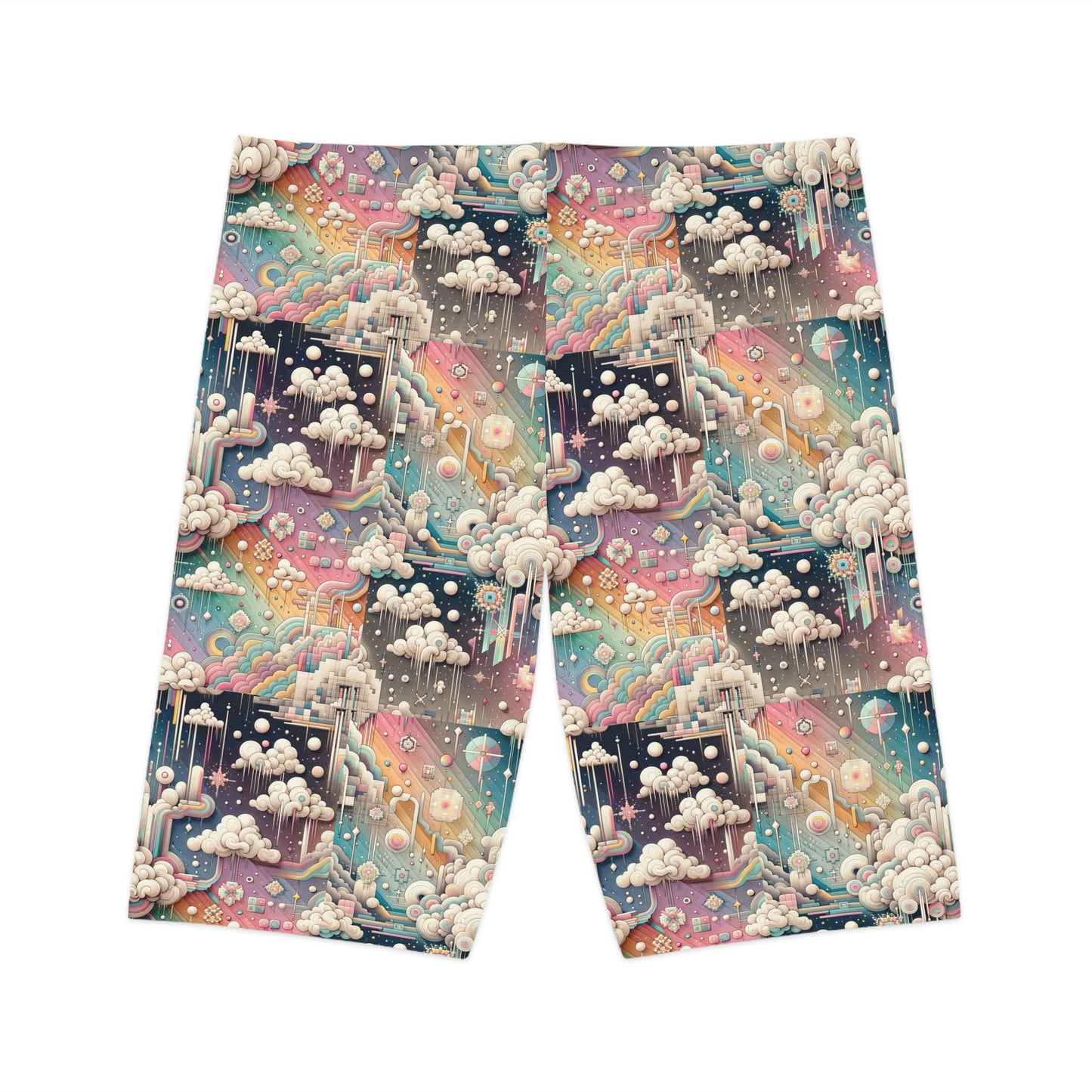 Digital Dreamland Whimsical and Nostalgic Streetwear With a Digital Twist Women's Bike Shorts - 8404 Design-52