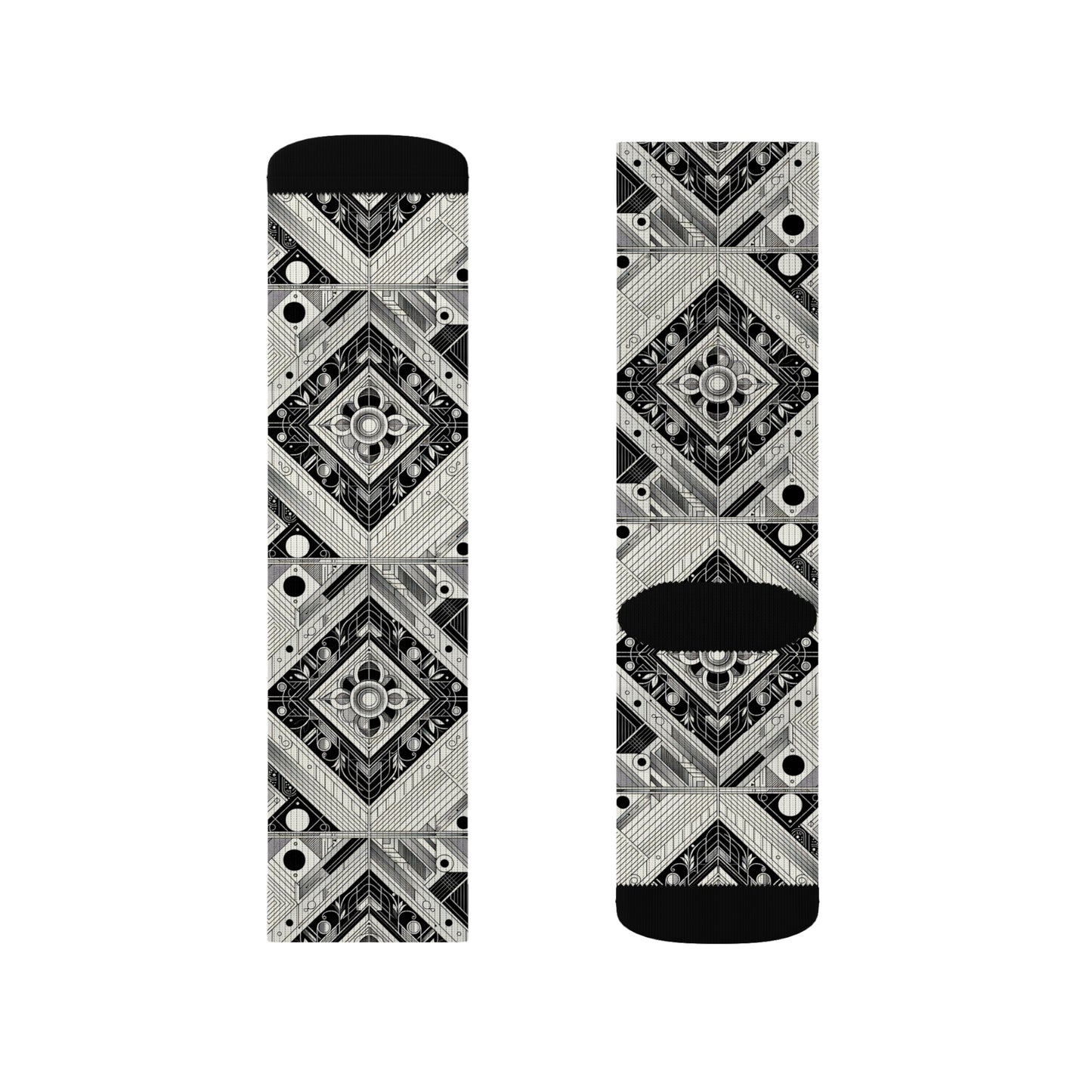 Tech Minimalism Minimalist Tech Sublimation Socks - 8404 Design-54