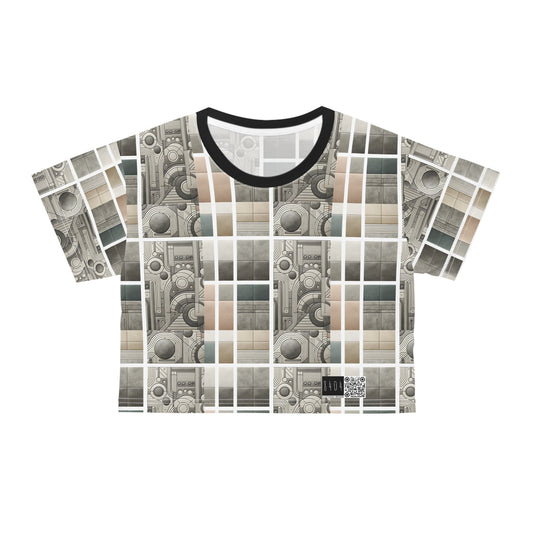 Tech Utility Chic Tech-Forward Minimalist Crop Tee - 8404 Design-59