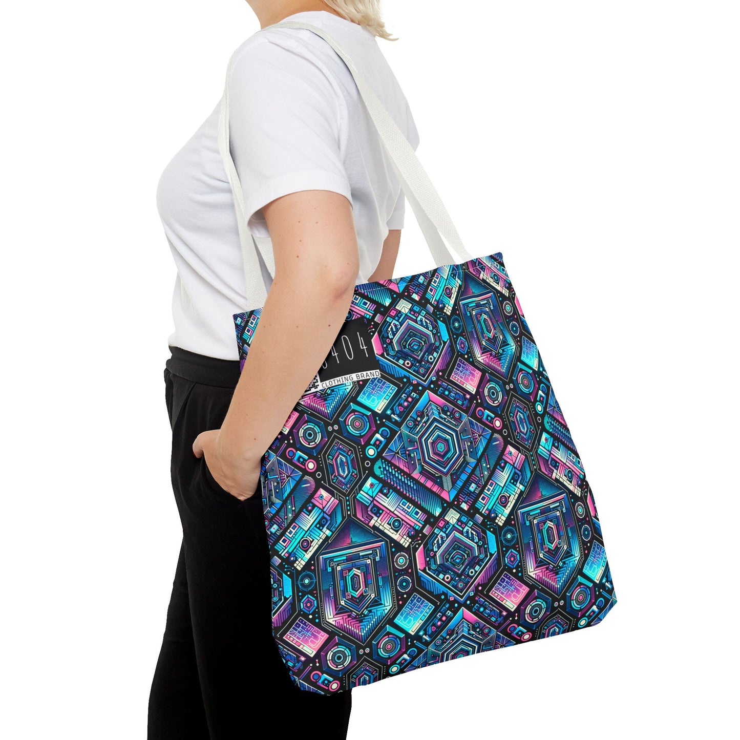 Digital Dreamland Futuristic Tech Aesthetic Tote Bag - 8404 Design-46