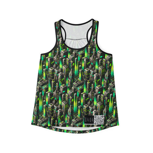 Digital Rebellion Tech-Forward Streetwear Women's Tank Top - 8404 Design-63