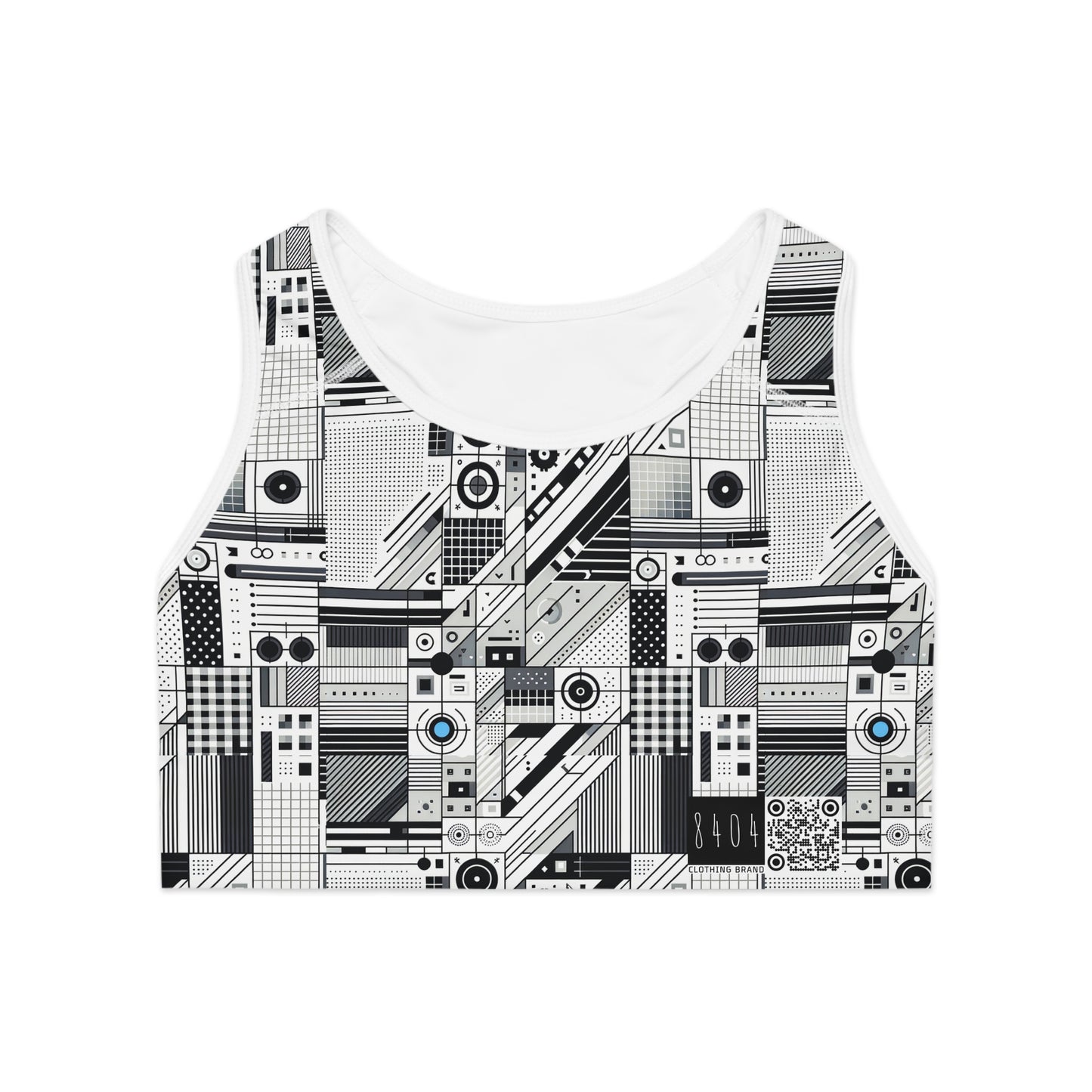 Digital Minimalism Minimalist Tech Sports Bra - 8404 Design-52