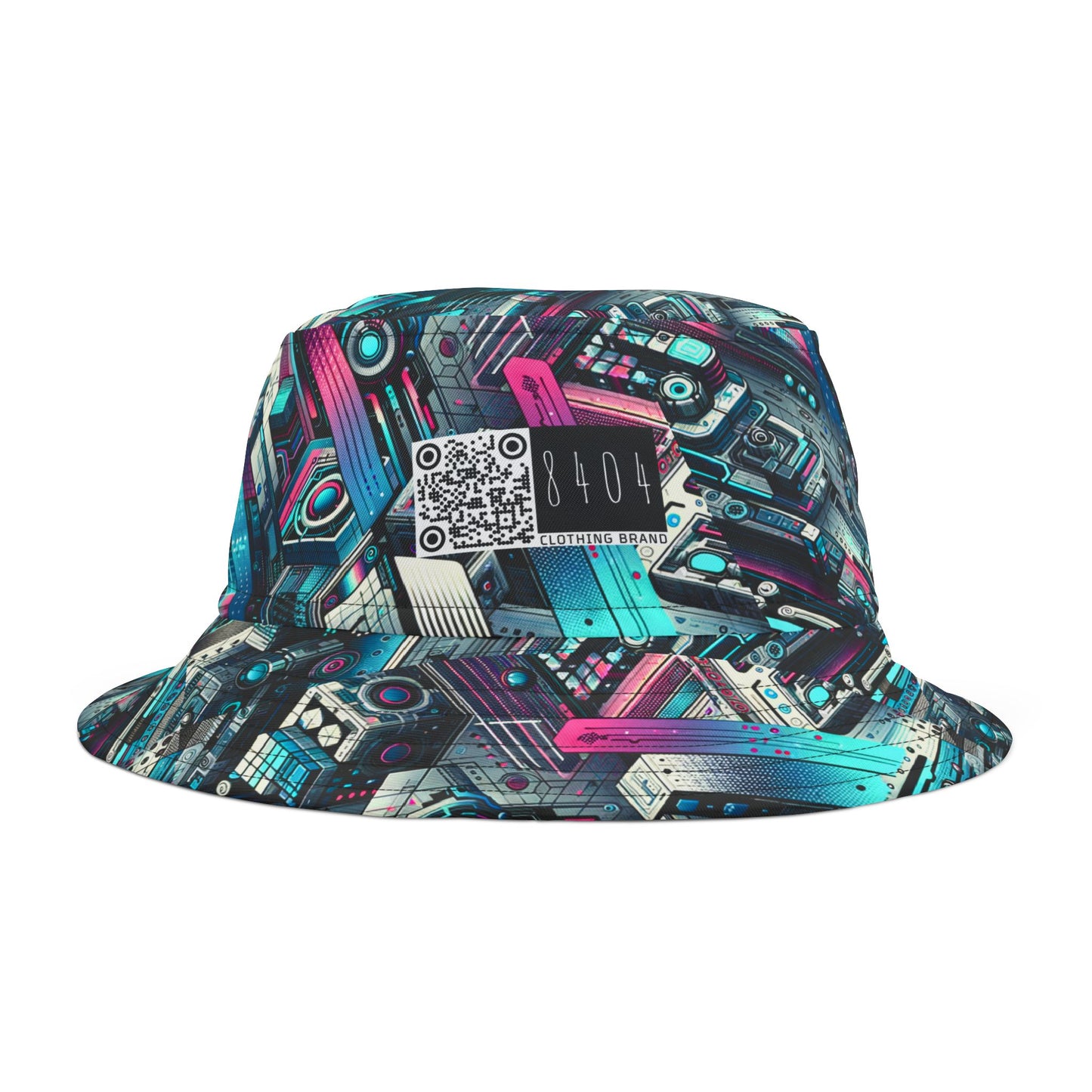 Digital Motion Futuristic Tech Bucket Hat - 8404 Design-40