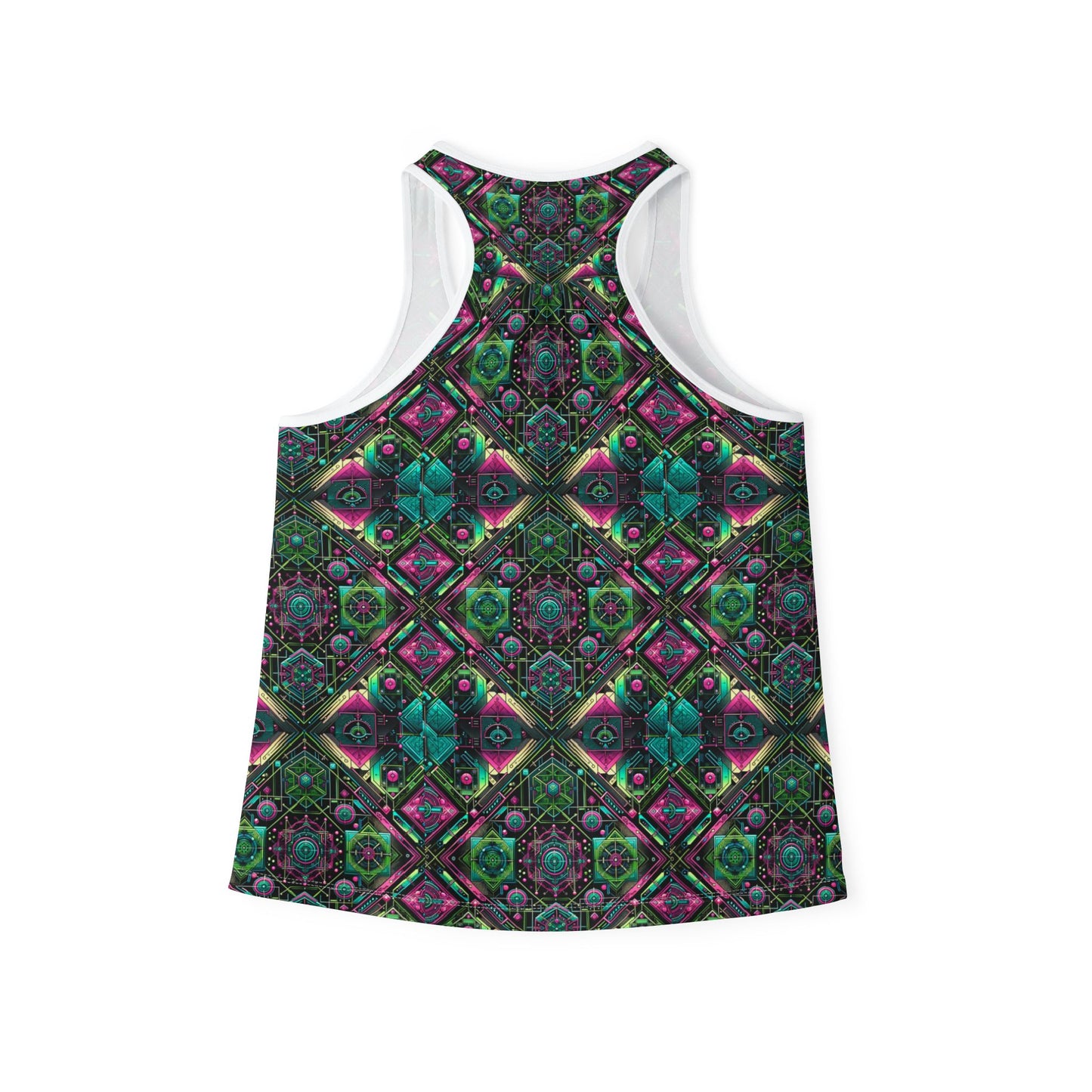 Tech-Infused Graphics Tech-Forward Streetwear Women's Tank Top - 8404 Design-45