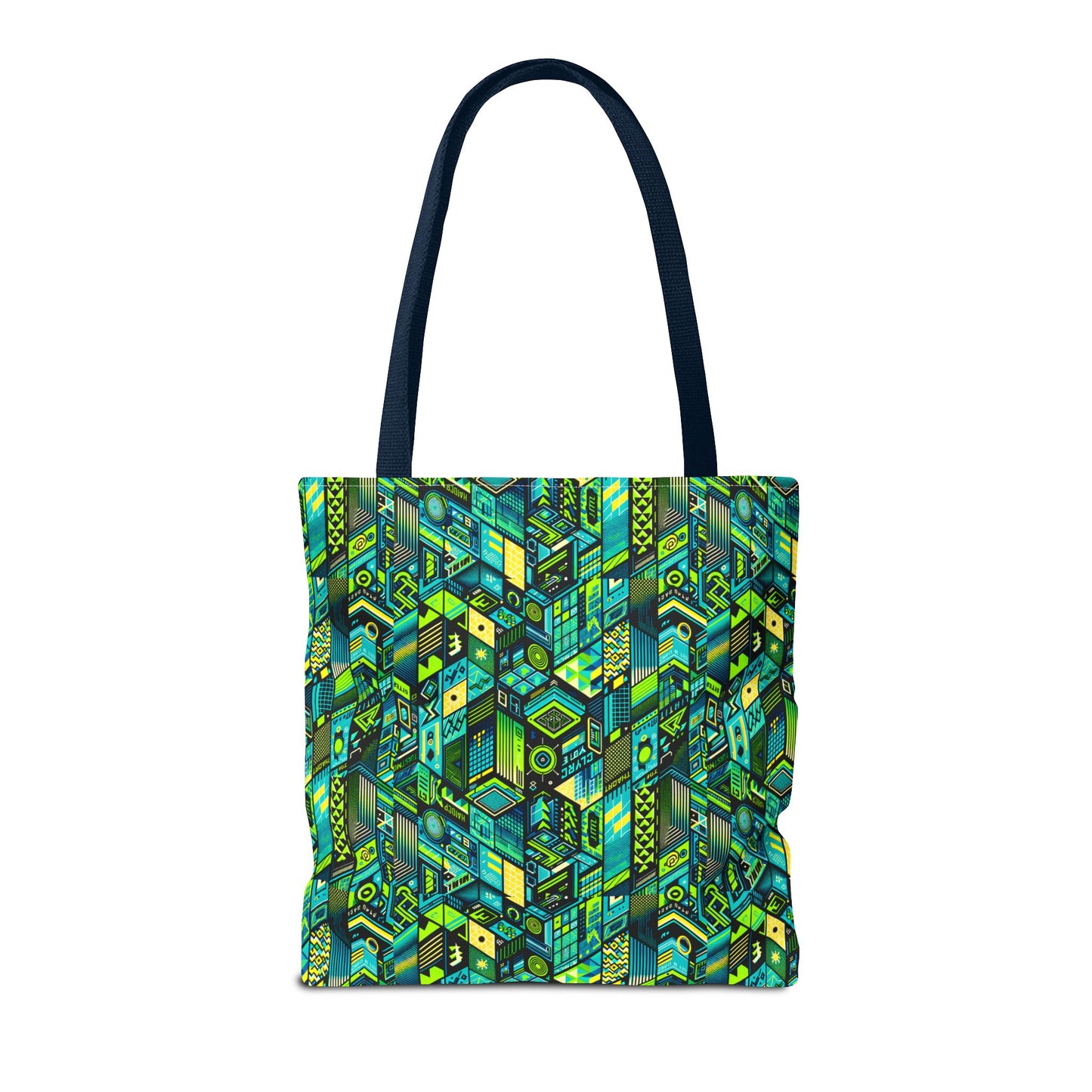 Tech-Infused Neon Tech-Forward Streetwear Tote Bag - 8404 Design-61
