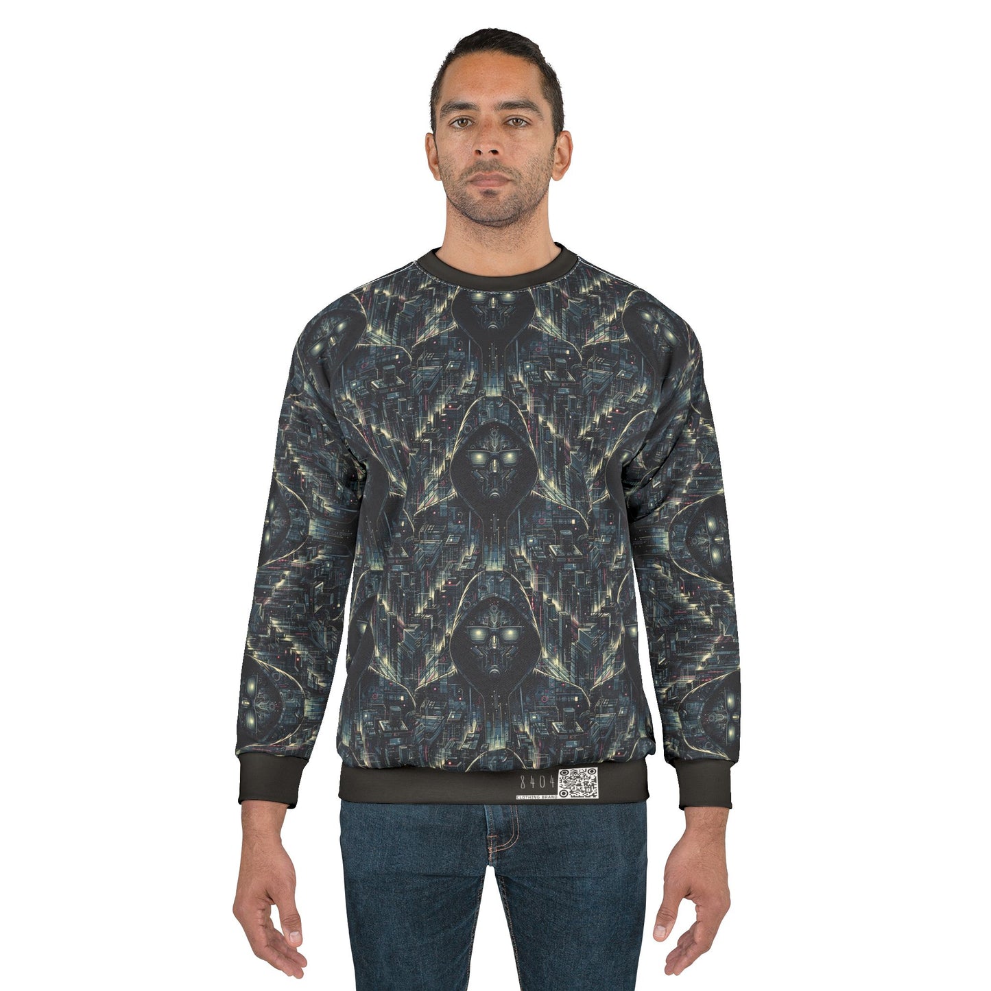 Tech Noir Aesthetics Sleek Tech Streetwear Sweatshirt - 8404 Design-56