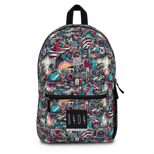 Urban Graffiti Fusion Eclectic Street Art Meets Modern Tech Culture Backpack - 8404 Design-50