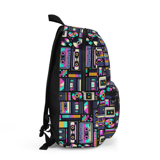 Digital Nostalgia Tech-Inspired Retro Fusion Backpack - 8404 Design-48