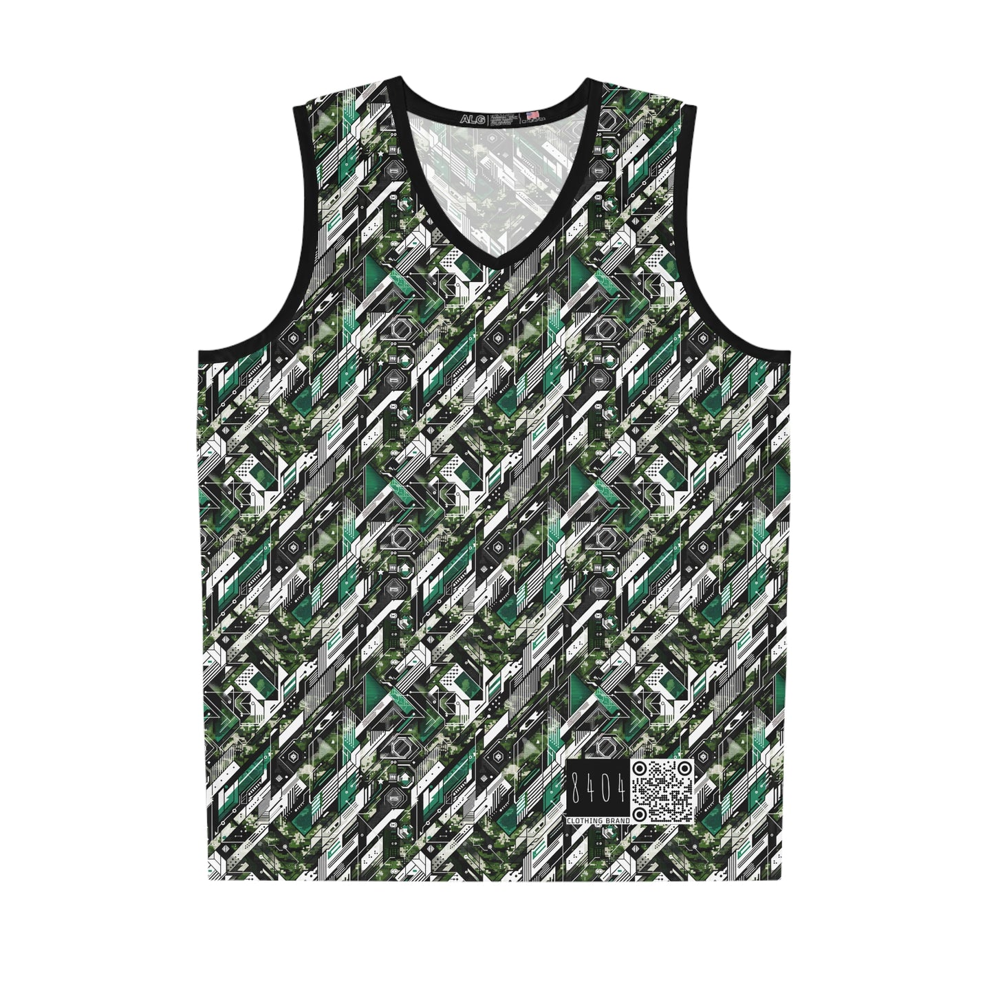 Tech Camo Fusion Tech-Forward Streetwear With a Futuristic Edge Basketball Jersey - 8404 Design-63