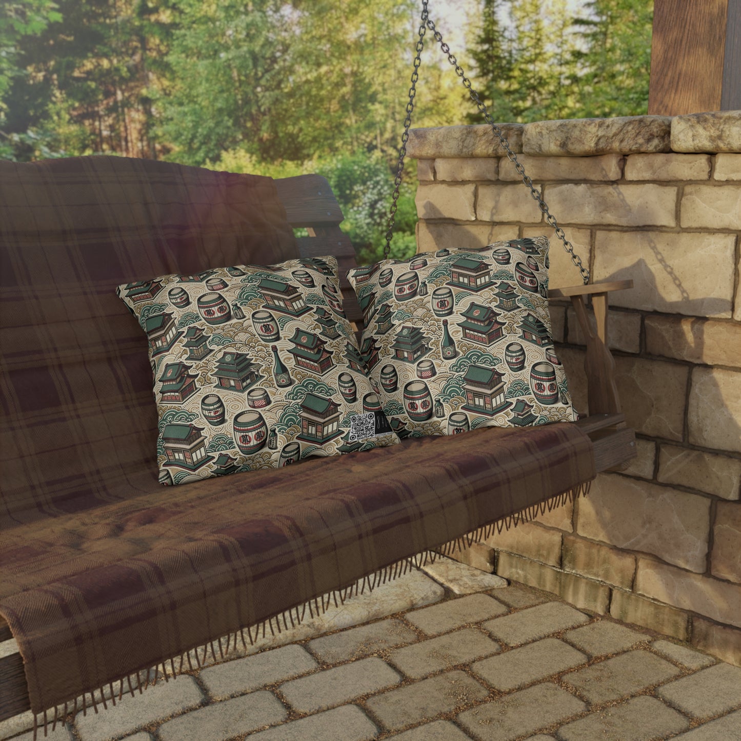 Cultural Artisanal Fusion Contemporary Cultural Elegance Outdoor Pillow - 8404 Design-68