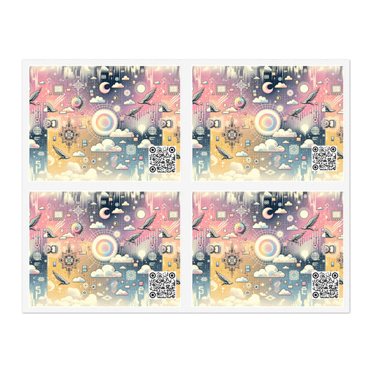 Digital Dreamland Whimsical and Nostalgic Streetwear With a Digital Twist Sticker Sheets - 8404 Design-69