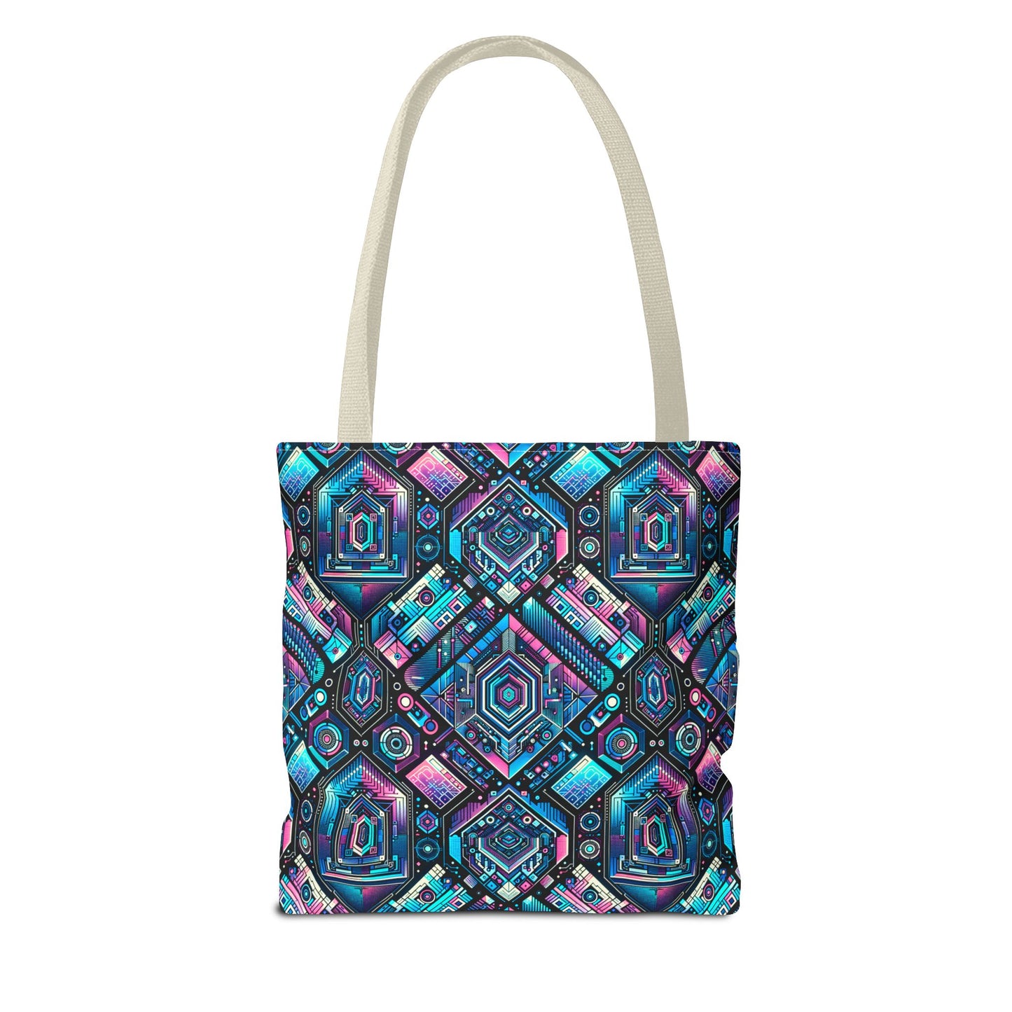 Digital Dreamland Futuristic Tech Aesthetic Tote Bag - 8404 Design-46