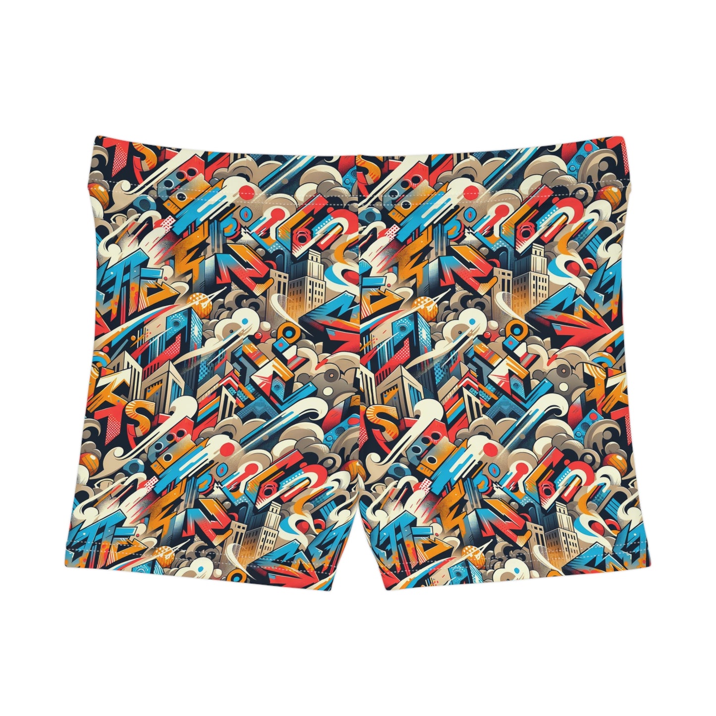 Neo-Traditional Street Art Modern Street Art Fusion Women's Shorts - 8404 Design-44