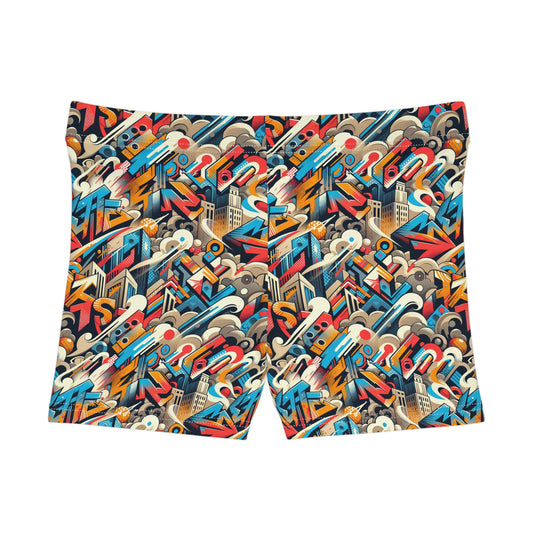 Neo-Traditional Street Art Modern Street Art Fusion Women's Shorts - 8404 Design-44