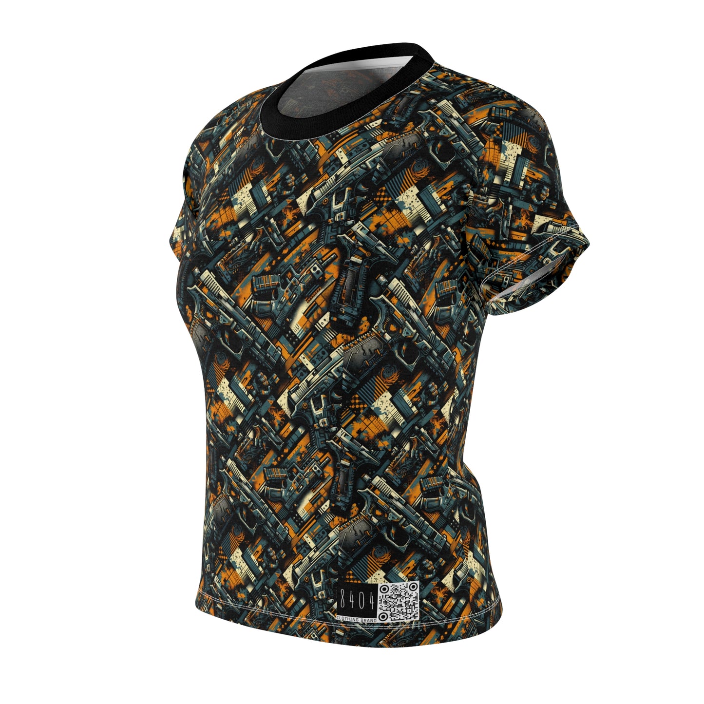 Digital Punk Futuristic Grunge Women's Cut & Sew Tee - 8404 Design-47
