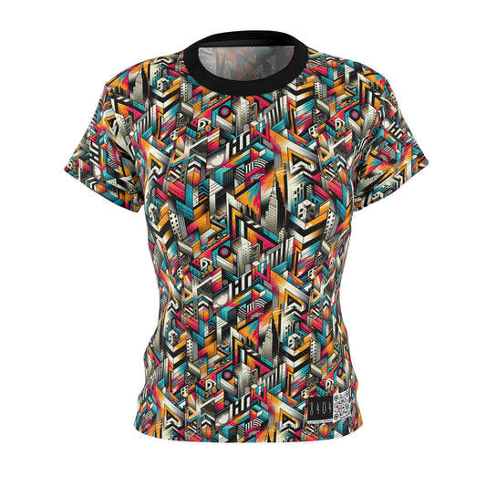 Graffiti Revival Urban Street Art Women's Cut & Sew Tee - 8404 Design-62