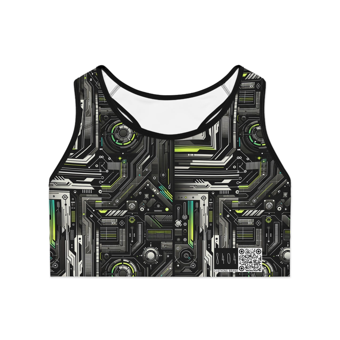 Tech Noir Tech-Forward Minimalism Sports Bra - 8404 Design-60