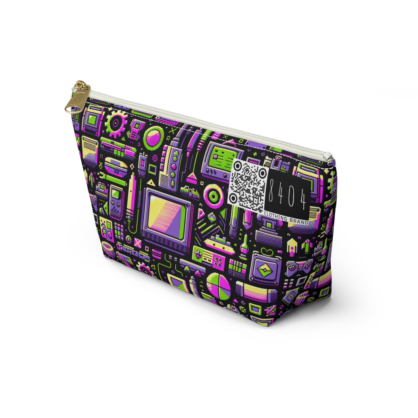 Digital Nostalgia Remix Modern Vintage Fusion Accessory Pouch W T-Bottom - 8404 Design-67