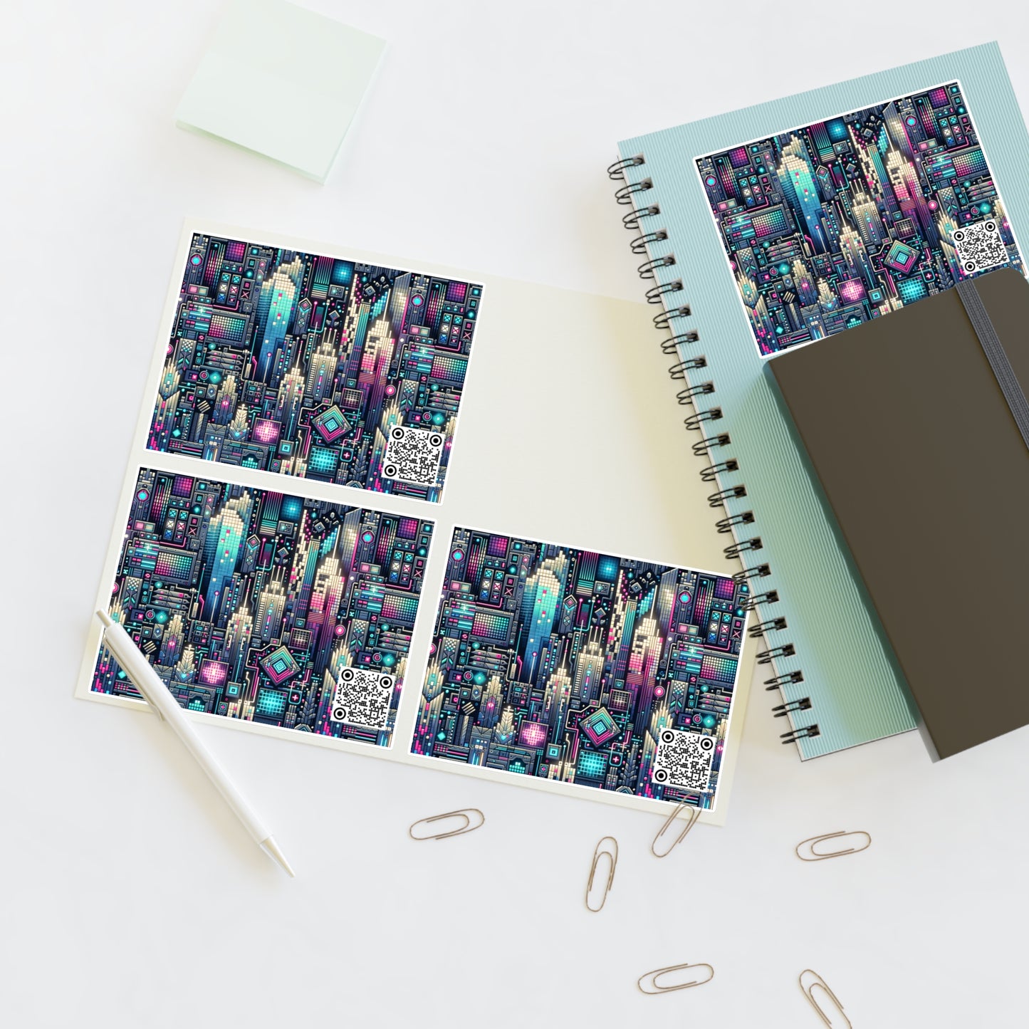 Digital Renaissance Tech-Forward Maximalism Sticker Sheets - 8404 Design-56