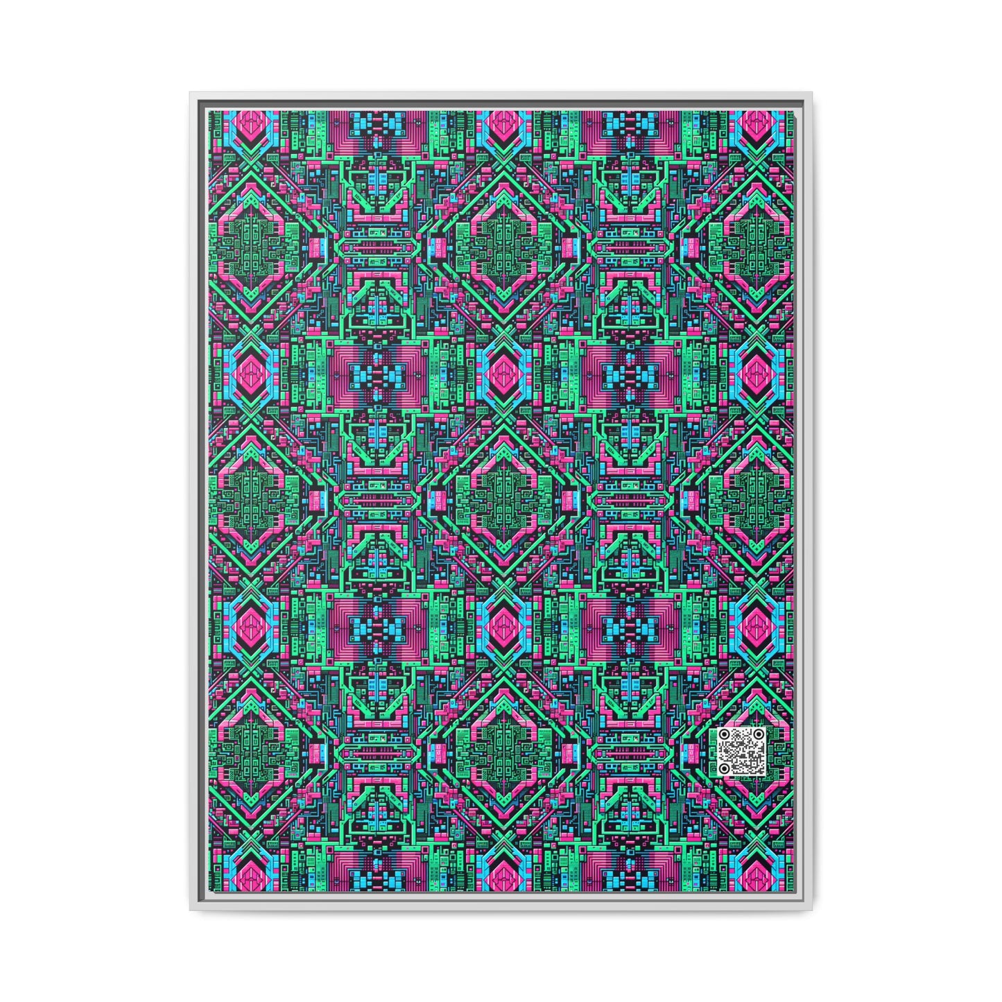 Digital Glitch Vibes Tech-Inspired Streetwear Matte Canvas, Framed (multi-Color) - 8404 Design-71 A