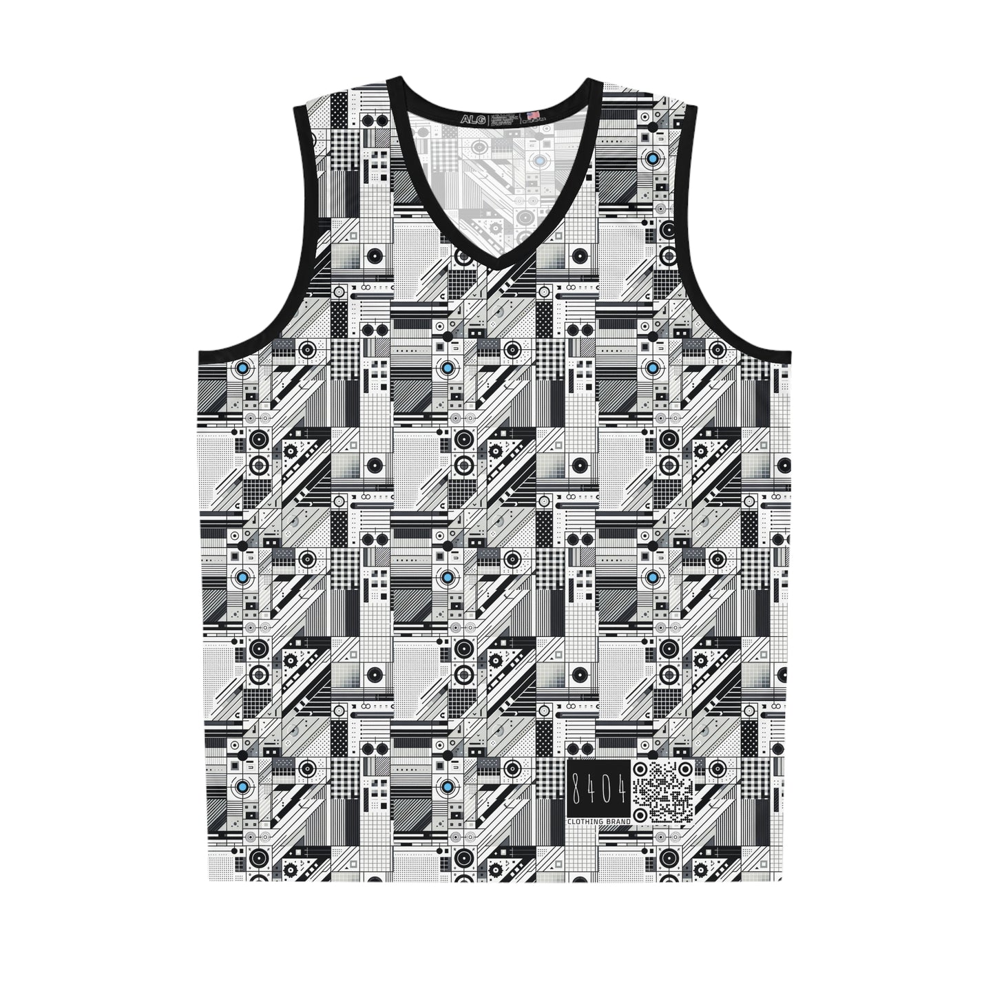 Digital Minimalism Minimalist Tech Basketball Jersey - 8404 Design-52