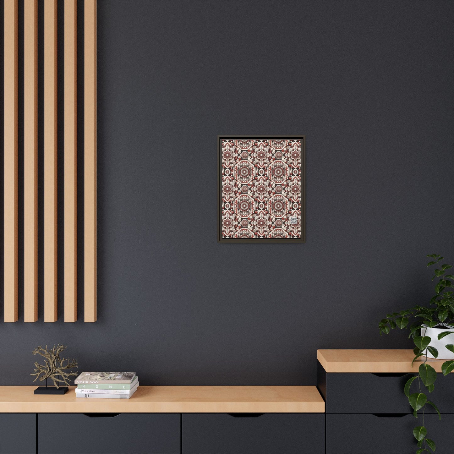 Neo Jomon Sculptural Aesthetics Artisanal Streetwear Matte Canvas, Framed (multi-Color) - 8404 Design-55 A