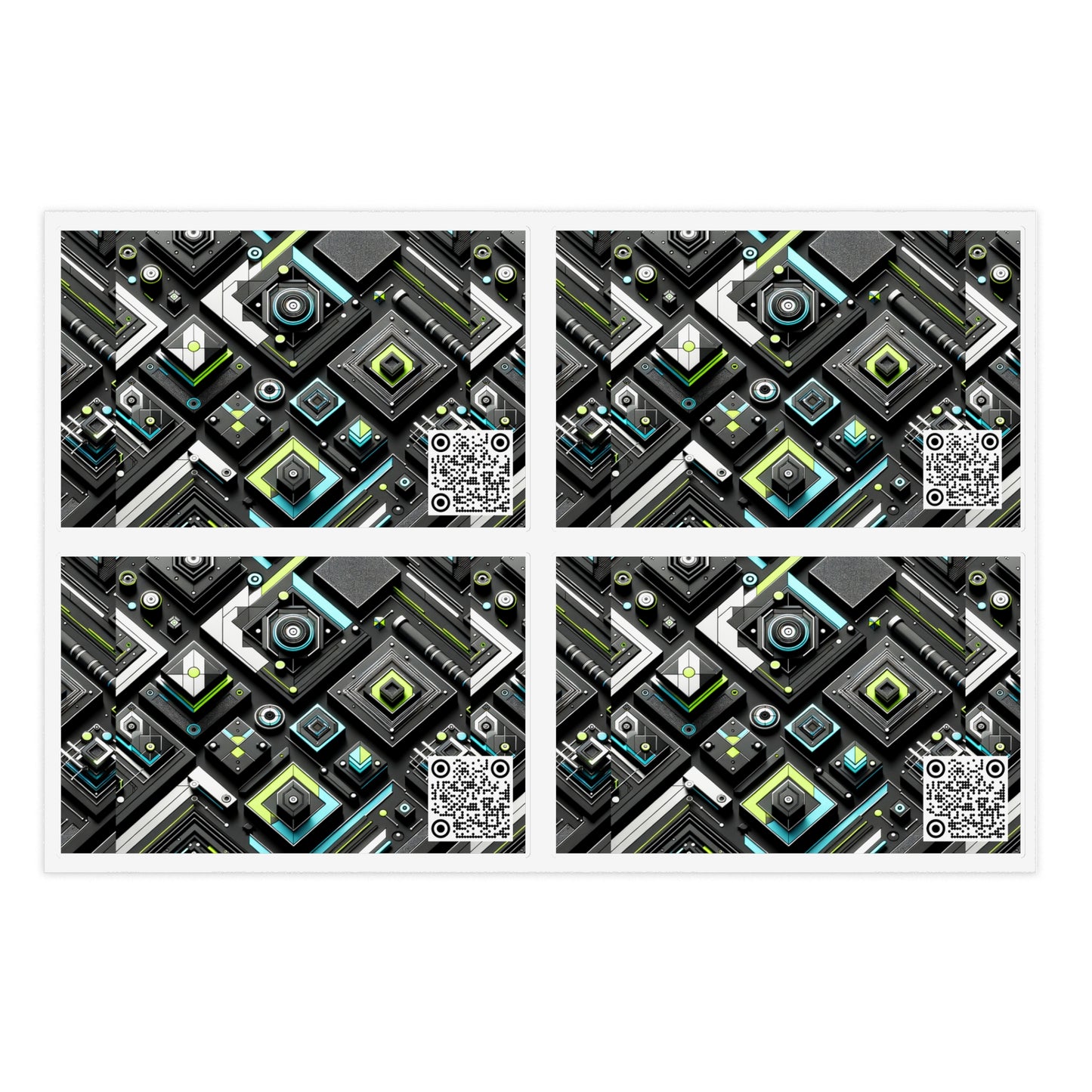 Tech-Infused Activewear Modern Tech Minimalism Sticker Sheets - 8404 Design-49