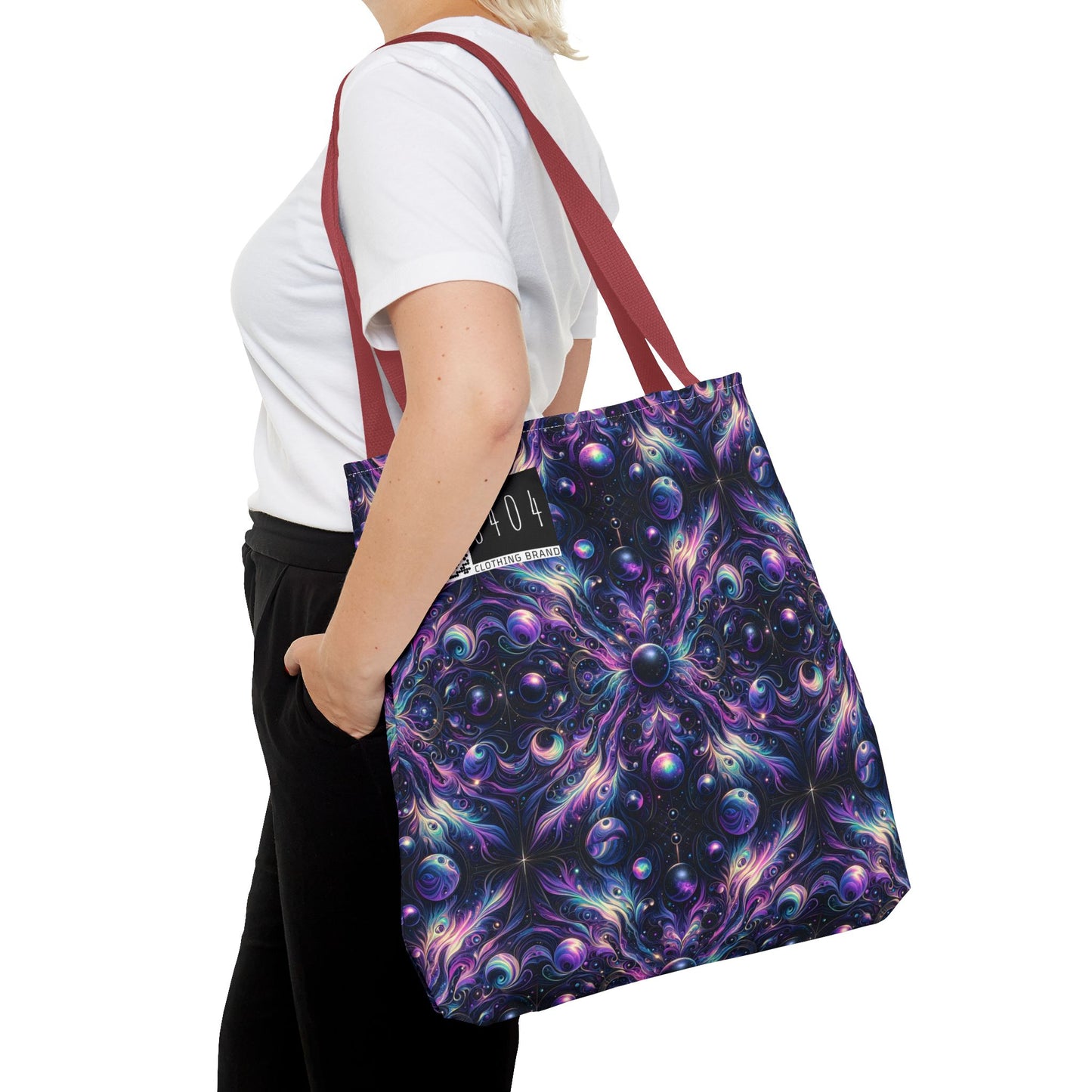 Galactic Hues Tech-Forward Cosmic Fusion Tote Bag - 8404 Design-41