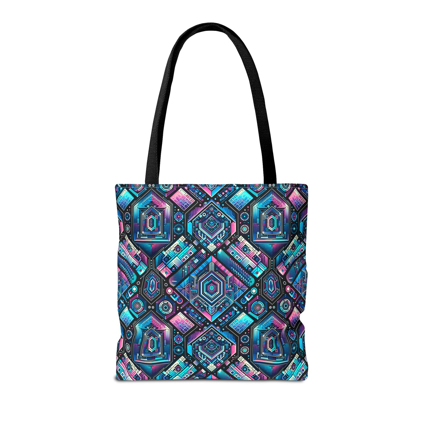 Digital Dreamland Futuristic Tech Aesthetic Tote Bag - 8404 Design-46