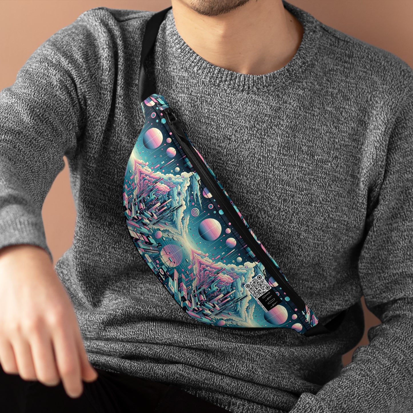 Digital Dreamscapes Digitally-Inspired Streetwear With a Dreamy, Surreal Twist Fanny Pack - 8404 Design-61