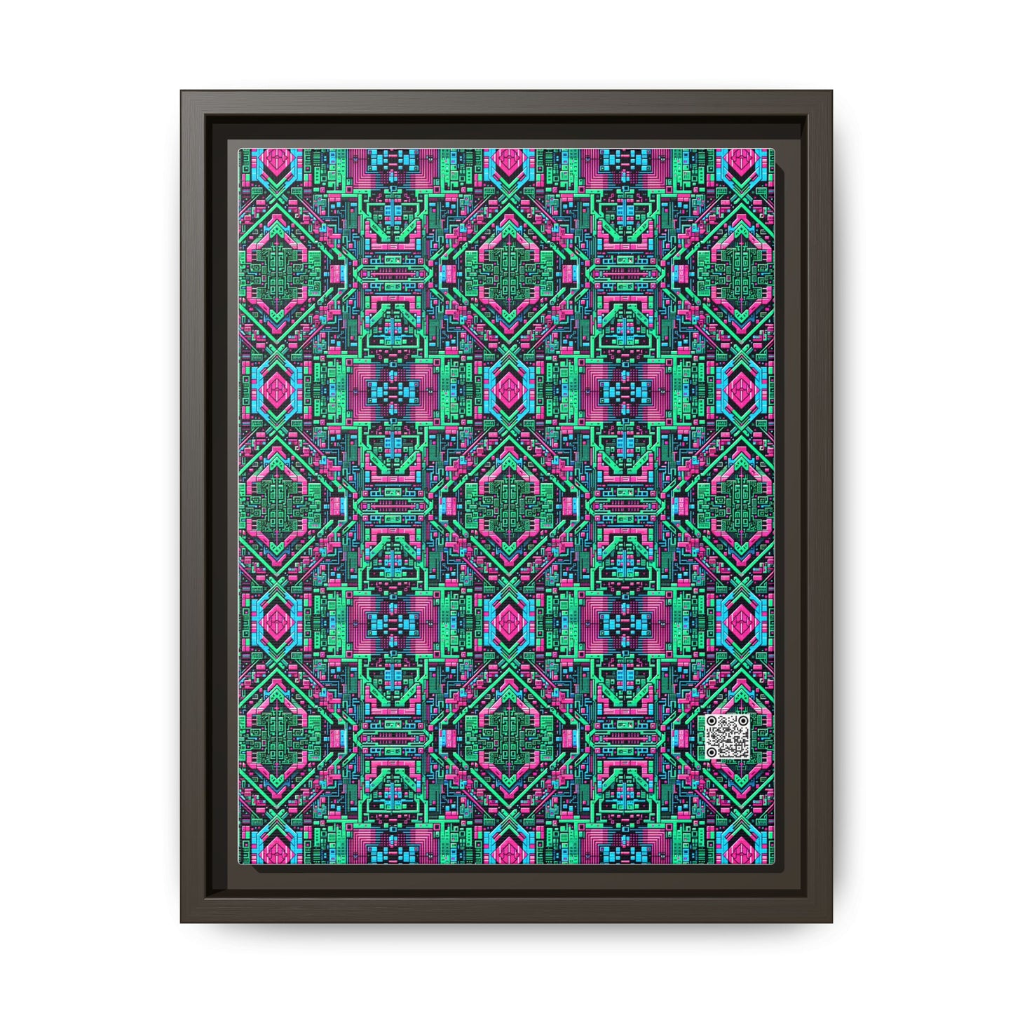 Digital Glitch Vibes Tech-Inspired Streetwear Matte Canvas, Framed (multi-Color) - 8404 Design-71 A