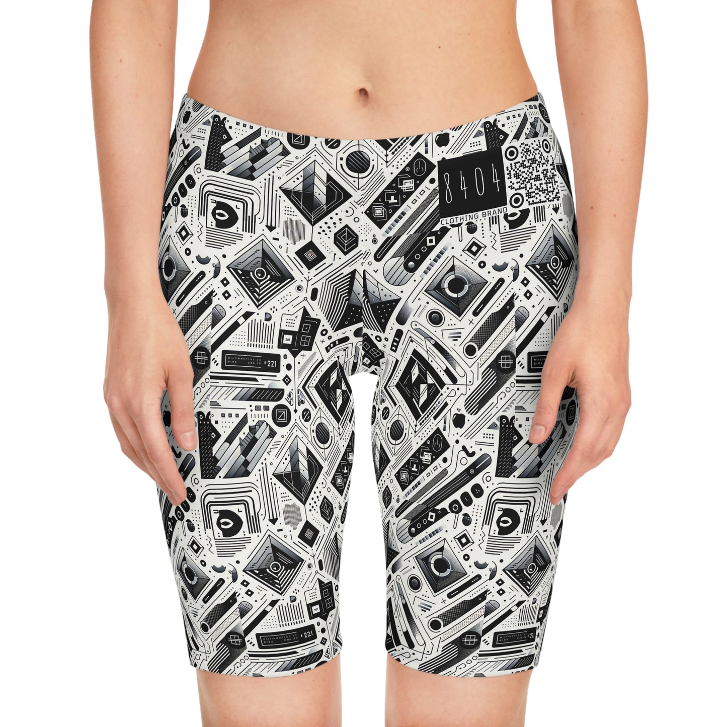 Tech Minimalism Minimalist Tech Women's Bike Shorts - 8404 Design-72