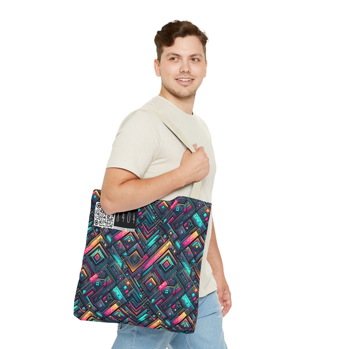 Tech-Inspired Graphics Cyberpunk Cool Tote Bag - 8404 Design-67