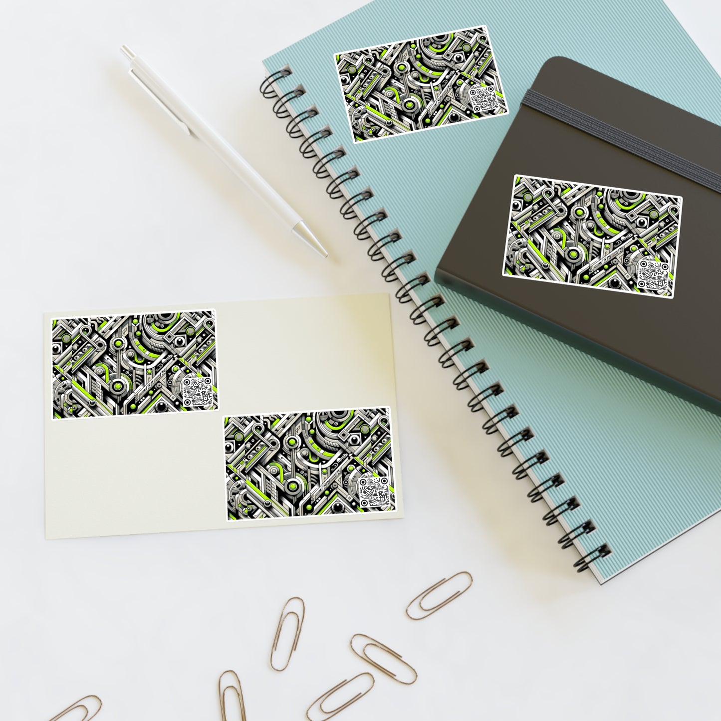Elevated Sporty Tech Tech-Forward Streetwear Sticker Sheets - 8404 Design-53