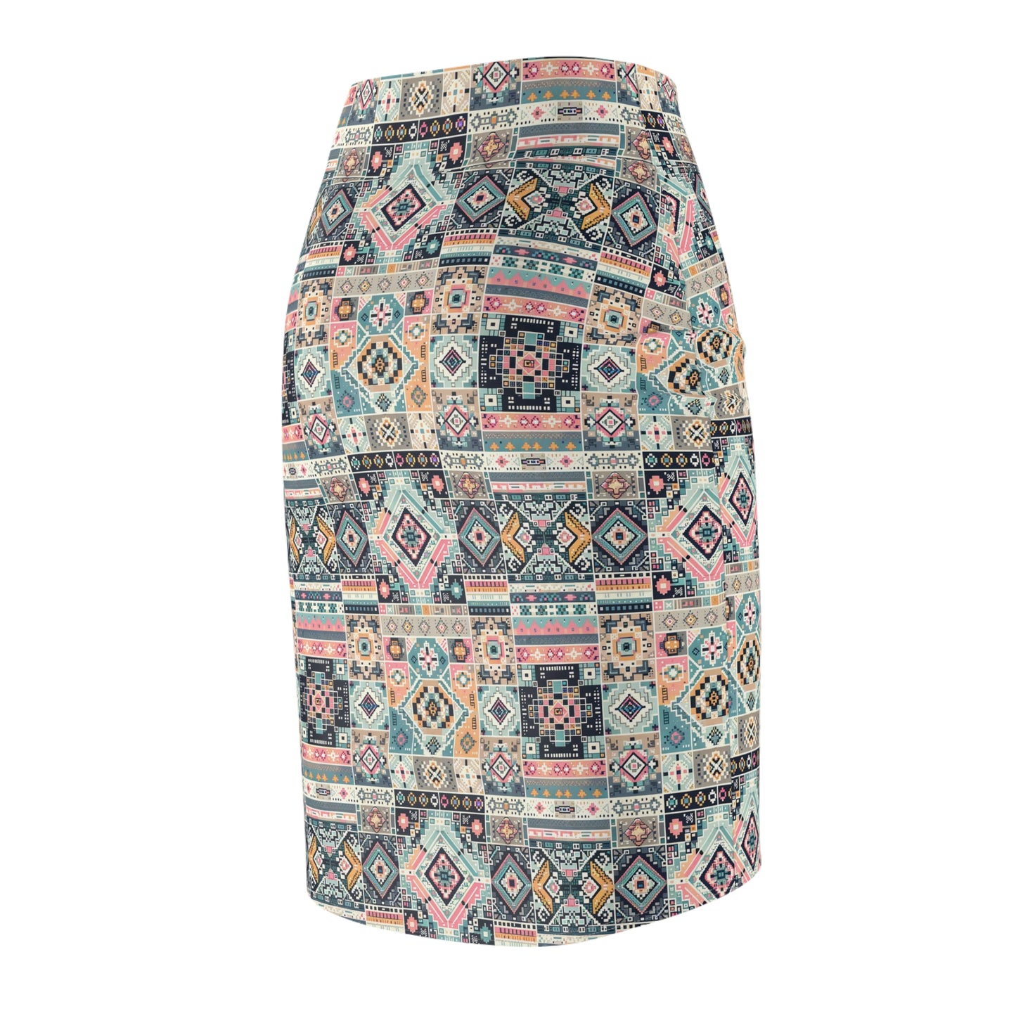 Digital Artisanal Fusion Digital Artisanal Women's Pencil Skirt - 8404 Design-55