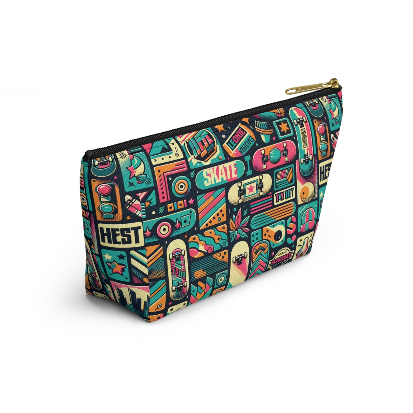 Skate Culture Revival Urban Retro Cool Accessory Pouch W T-Bottom - 8404 Design-61