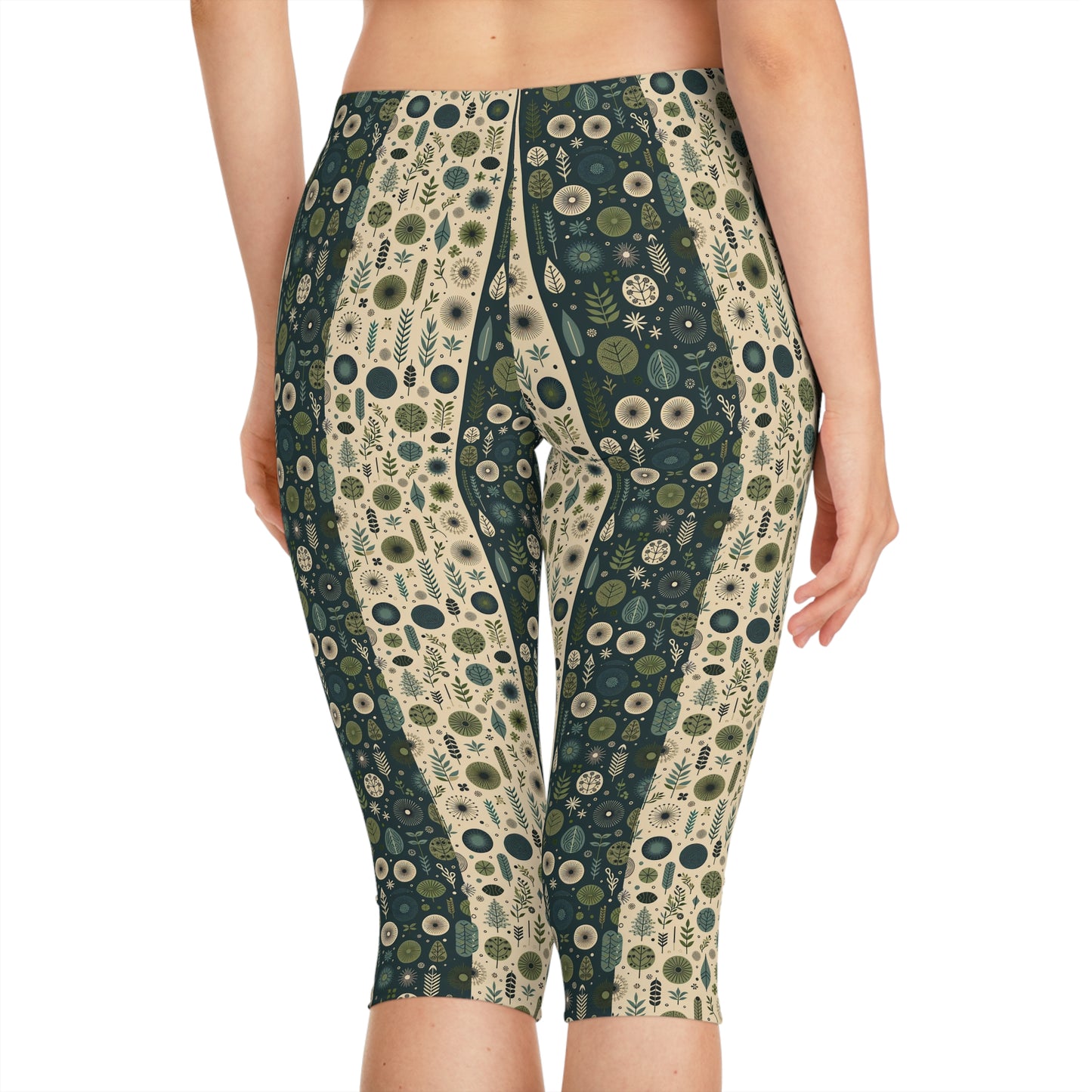 Sustainable Street Utility Sustainable Tech Streetwear Women's Capri Leggings - 8404 Design-62