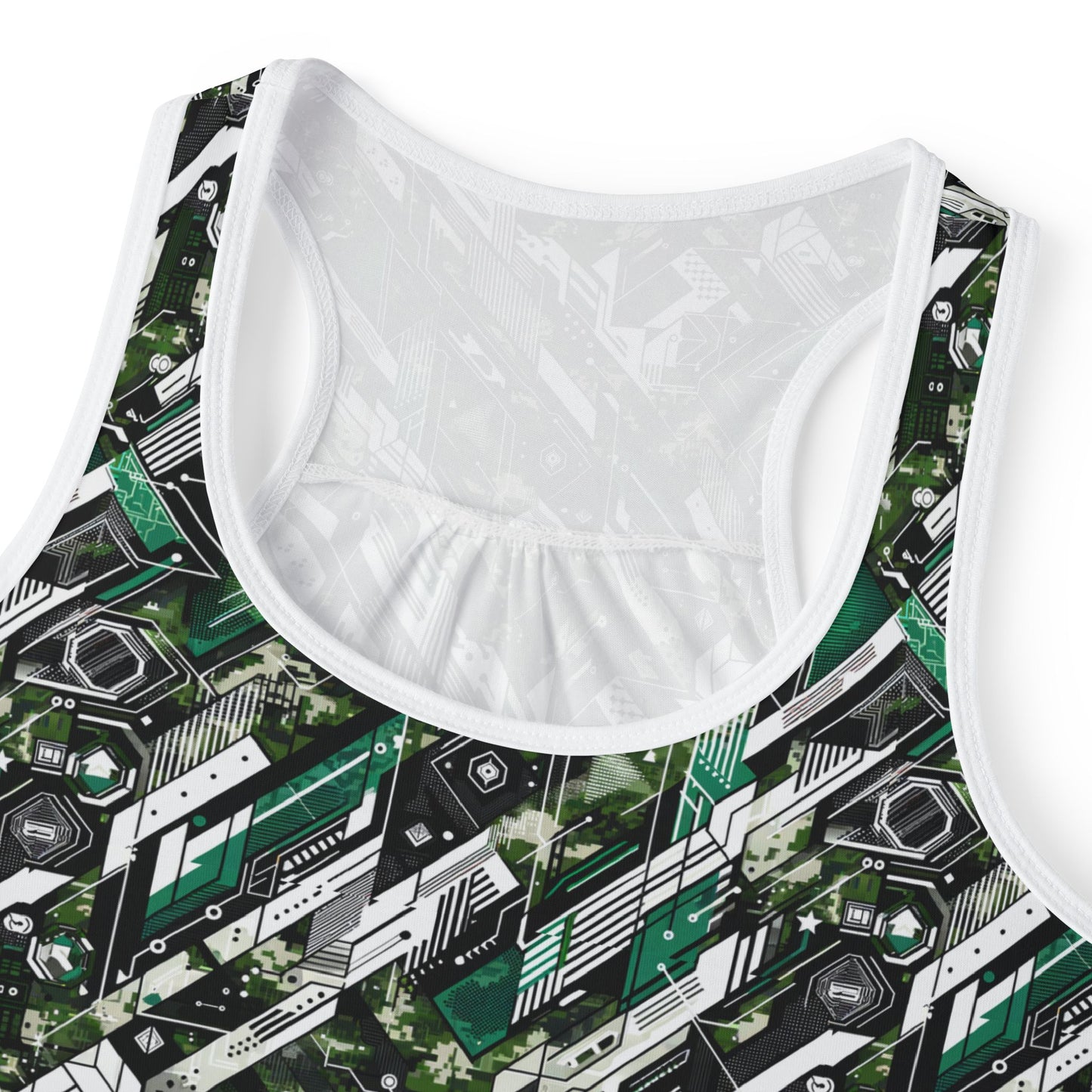 Tech Camo Fusion Tech-Forward Streetwear With a Futuristic Edge Women's Tank Top - 8404 Design-63