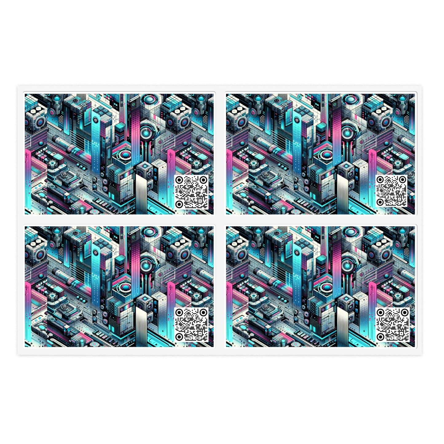 Digital Motion Futuristic Tech Sticker Sheets - 8404 Design-40