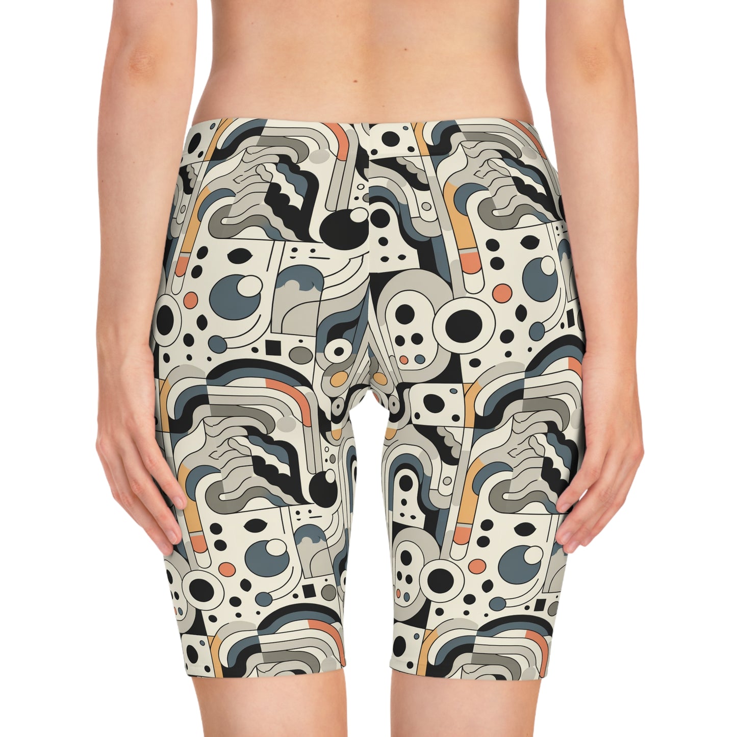 Modern Minimalism Minimalist Tech Women's Bike Shorts - 8404 Design-60