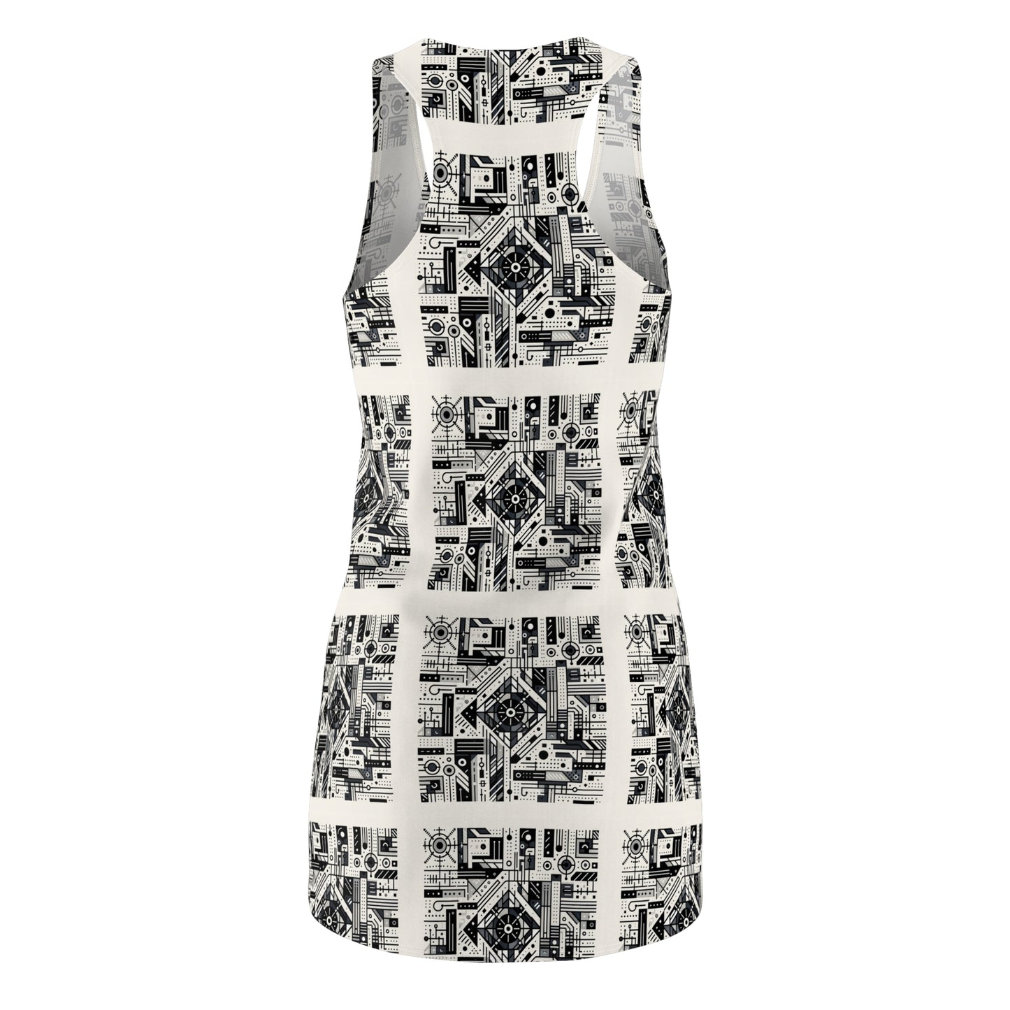 Digital Minimalism Minimalist Tech Women's Cut & Sew Racerback Dress - 8404 Design-47