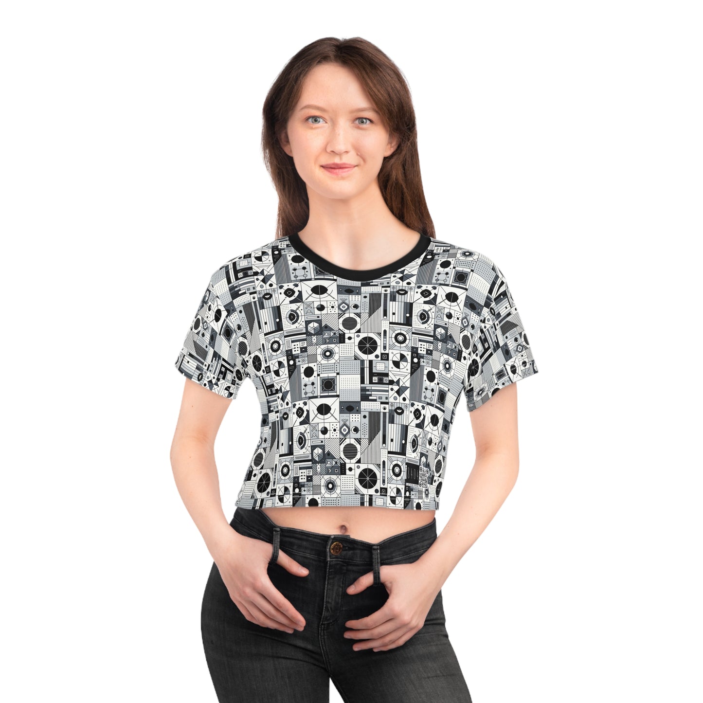 Digital Minimalism Minimalist Tech Crop Tee - 8404 Design-65