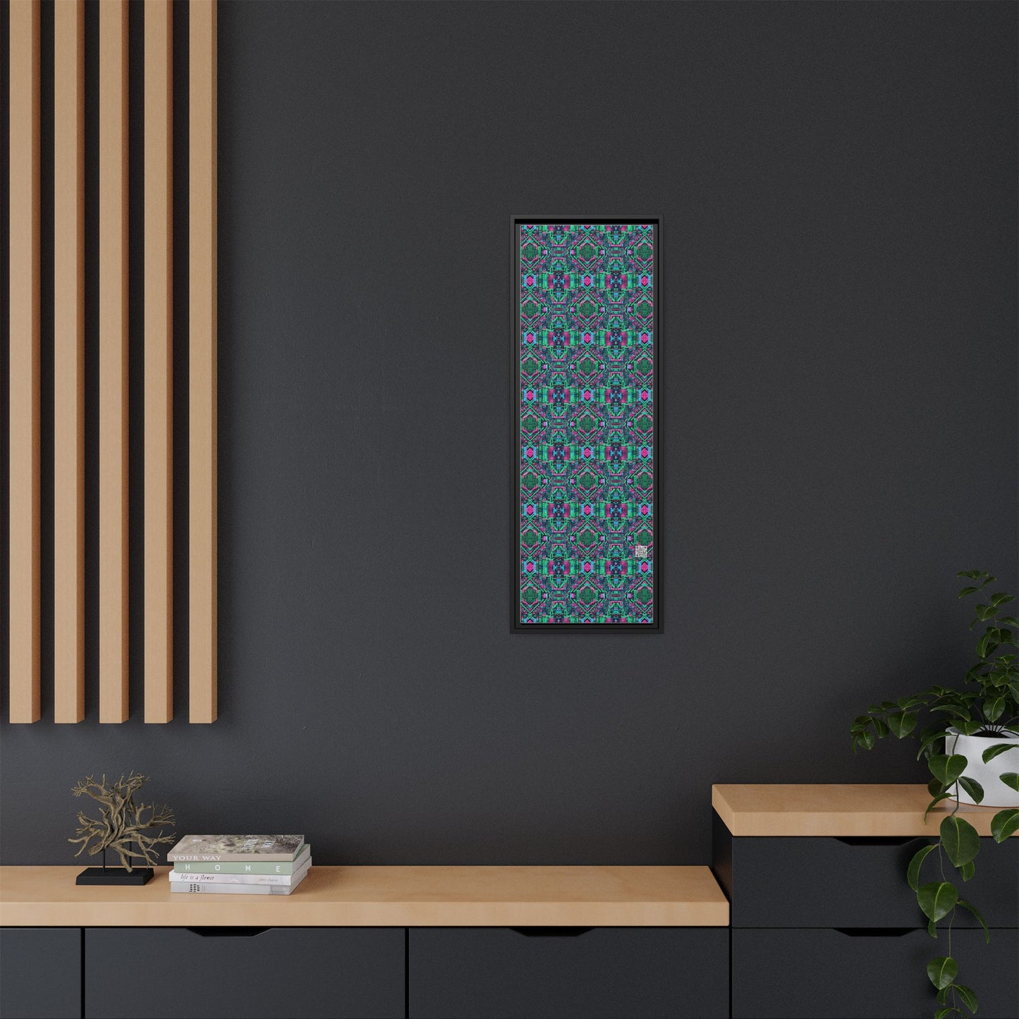 Digital Glitch Vibes Tech-Inspired Streetwear Matte Canvas, Framed (multi-Color) - 8404 Design-71 B