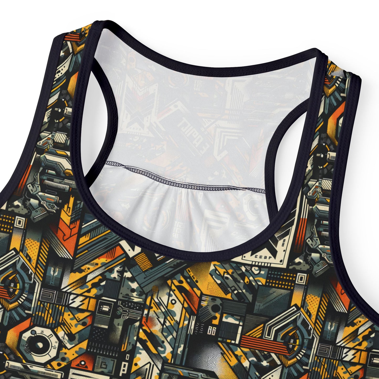 Digital Punk Futuristic Grunge Women's Tank Top - 8404 Design-49